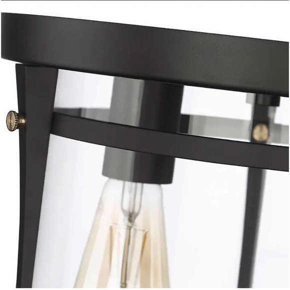 OVE Decors Joakim 2 Light Flush Mount, Black - Picture 5 of 5